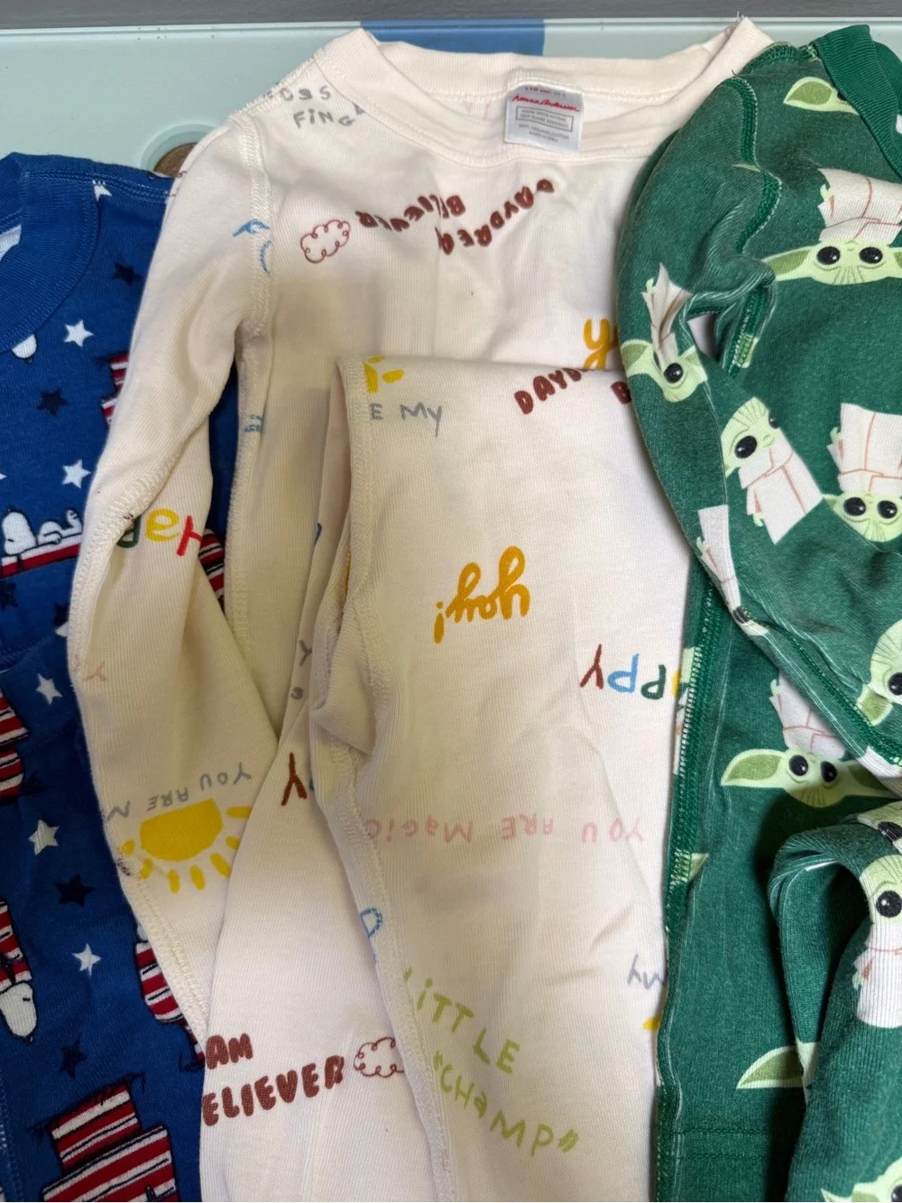 Hanna Andersson Kids' Green Baby Yoda Pajama Top